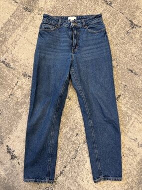 H&M Women's Boyfriend Jeans in Dark Blue Denim